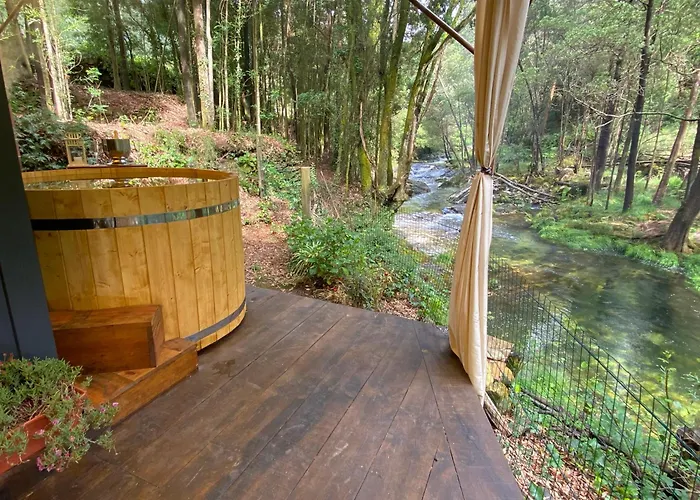 Wild Glamping Portugal Com Jacuzzi Privado Relax By Serra De Arga Waterfalls, Luxusní stan *